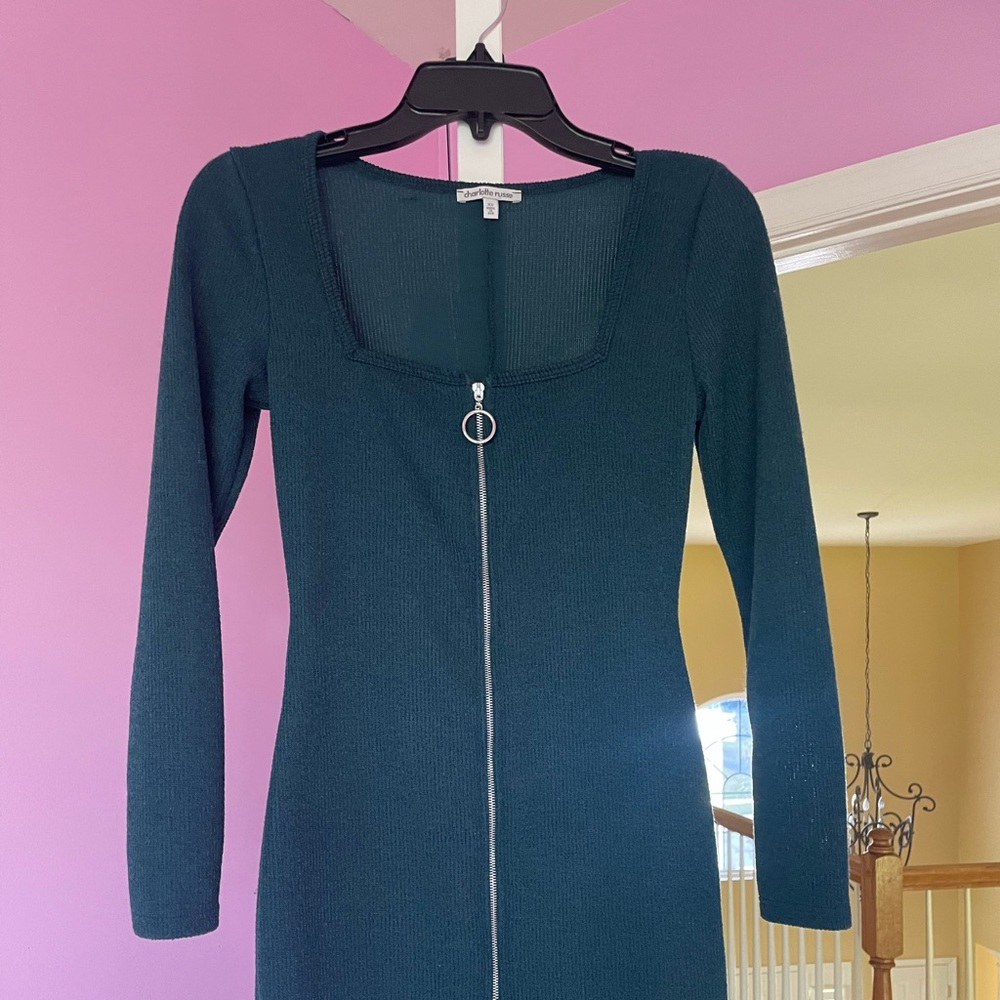Green Bodycon Sweater Dress